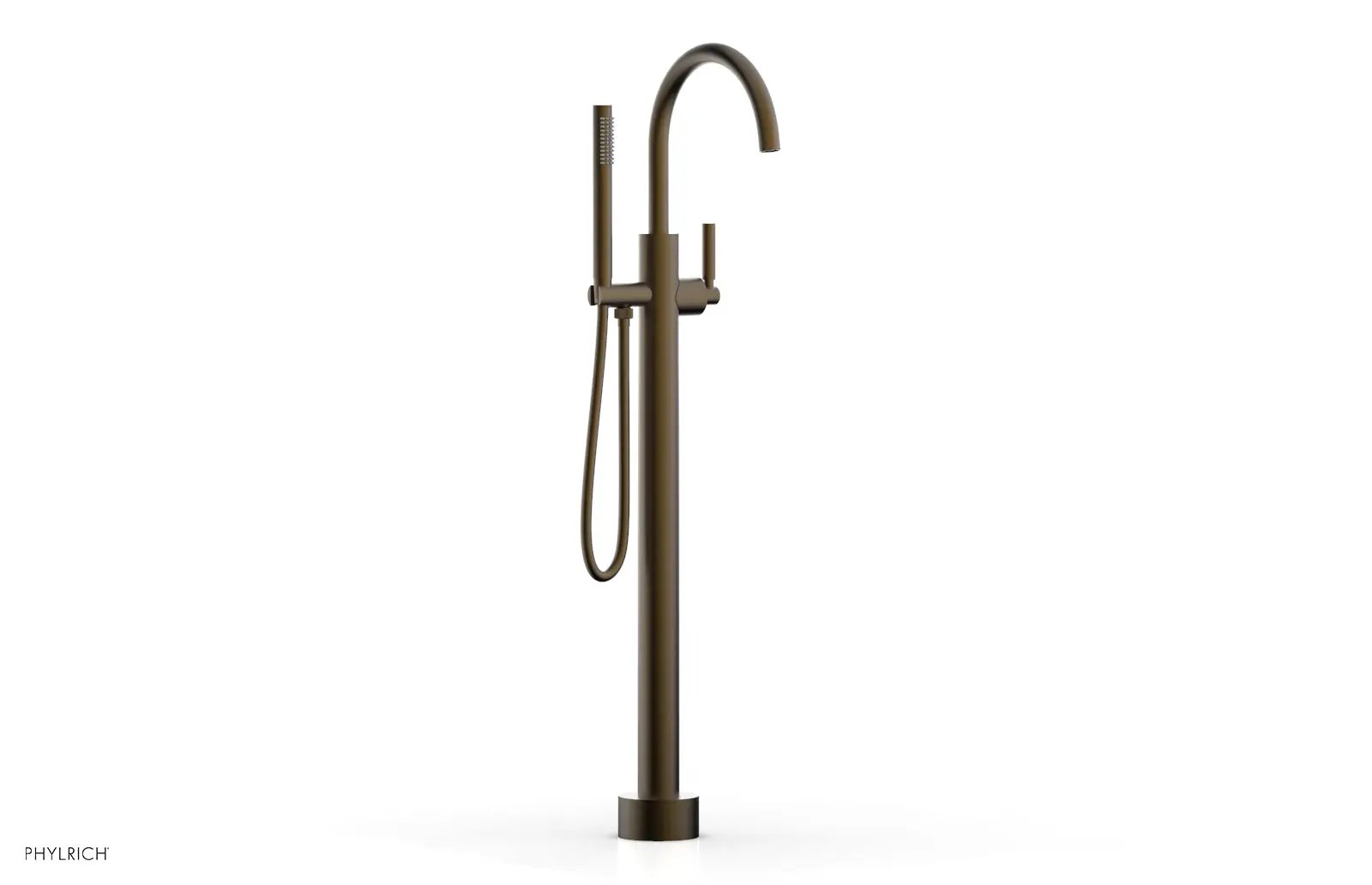 Phylrich BASIC Tall Floor Mount Tub Filler - Lever Handle with Hand Shower by Phylrich