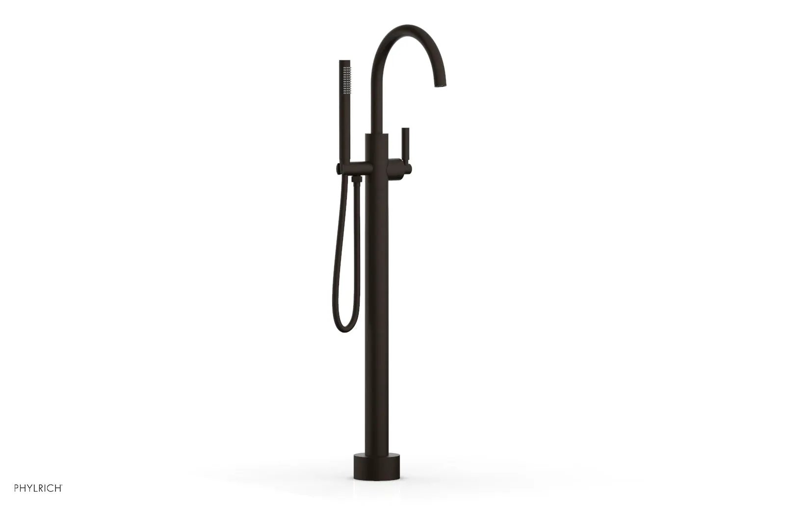 Phylrich BASIC Tall Floor Mount Tub Filler - Lever Handle with Hand Shower by Phylrich