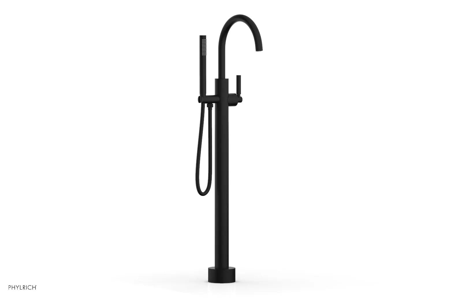 Phylrich BASIC Tall Floor Mount Tub Filler - Lever Handle with Hand Shower by Phylrich