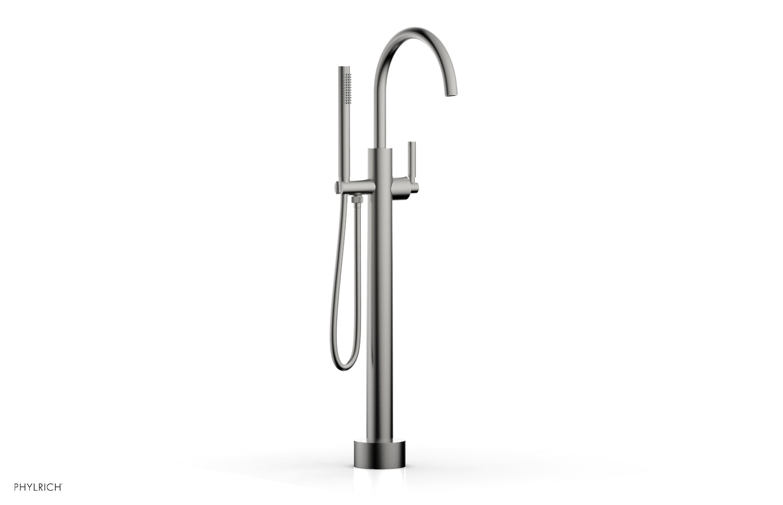 Phylrich BASIC Low Floor Mount Tub Filler - Lever Handle with Hand Shower
