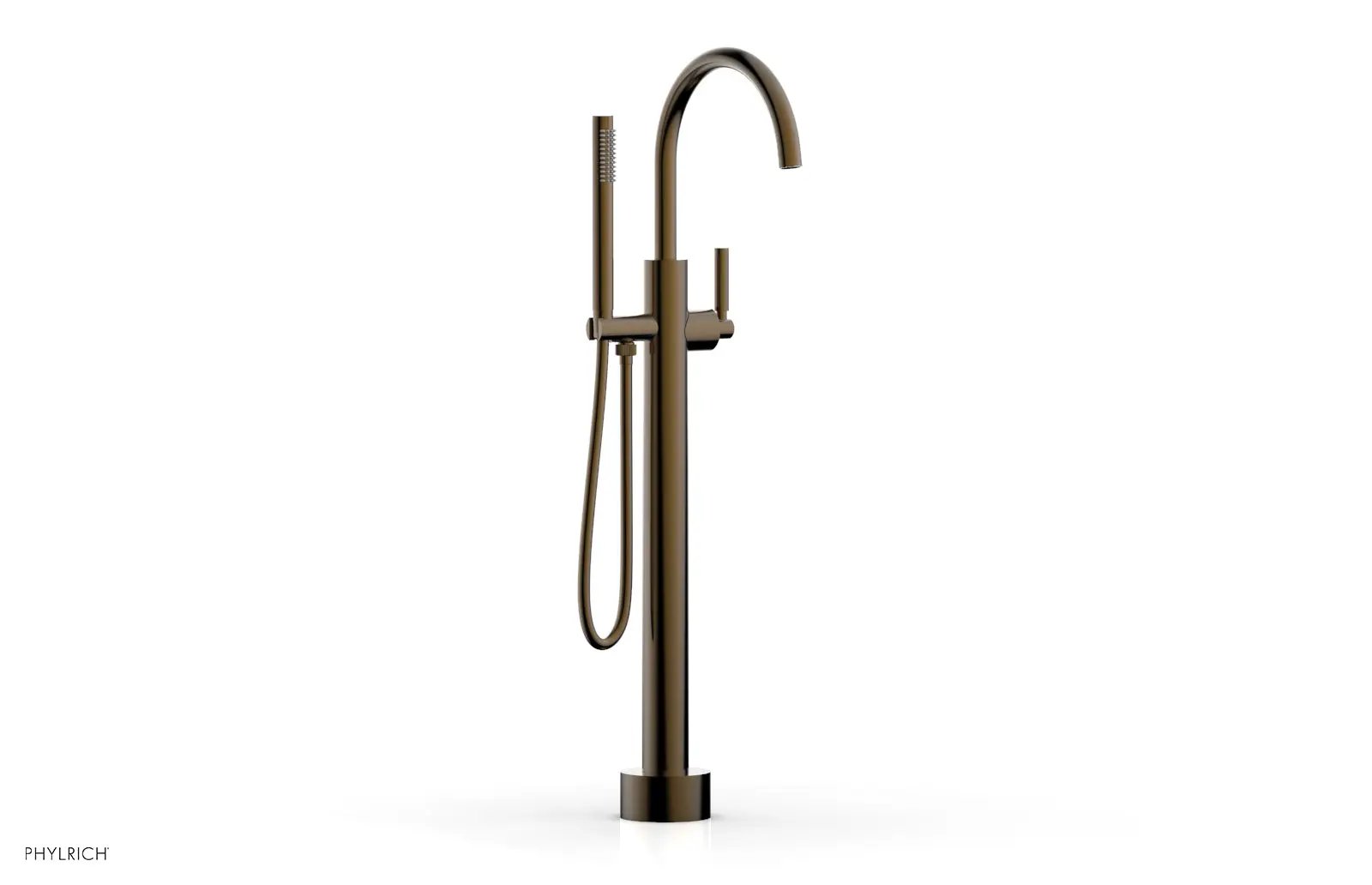 Phylrich BASIC Low Floor Mount Tub Filler - Lever Handle with Hand Shower by Phylrich