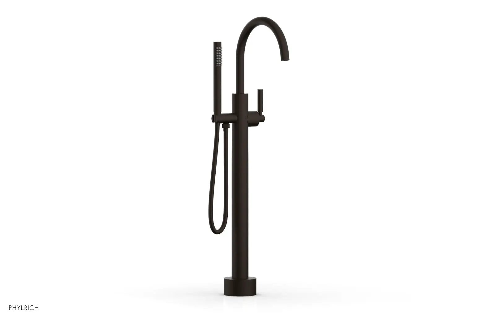 Phylrich BASIC Low Floor Mount Tub Filler - Lever Handle with Hand Shower by Phylrich