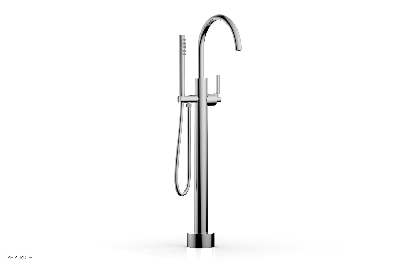 polished chrome tub filler