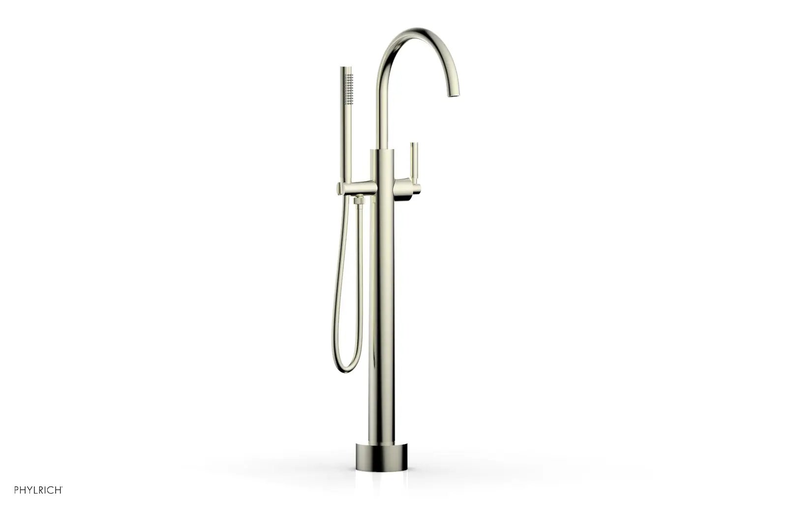 Phylrich BASIC Low Floor Mount Tub Filler - Lever Handle with Hand Shower by Phylrich