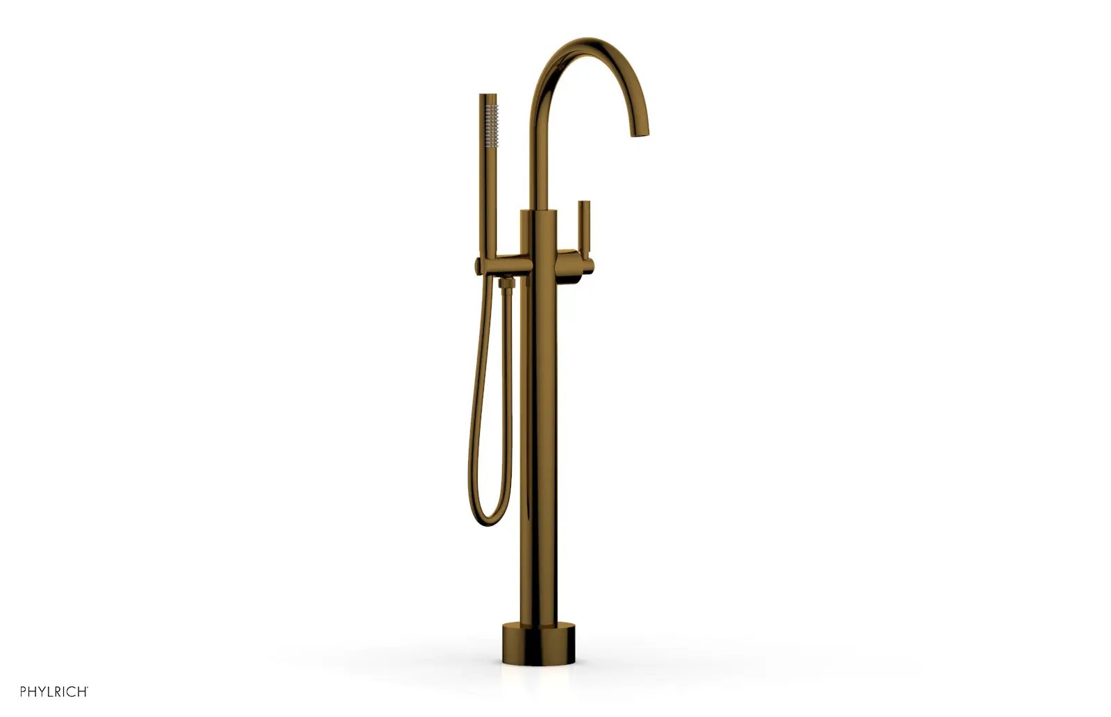 Phylrich BASIC Low Floor Mount Tub Filler - Lever Handle with Hand Shower by Phylrich