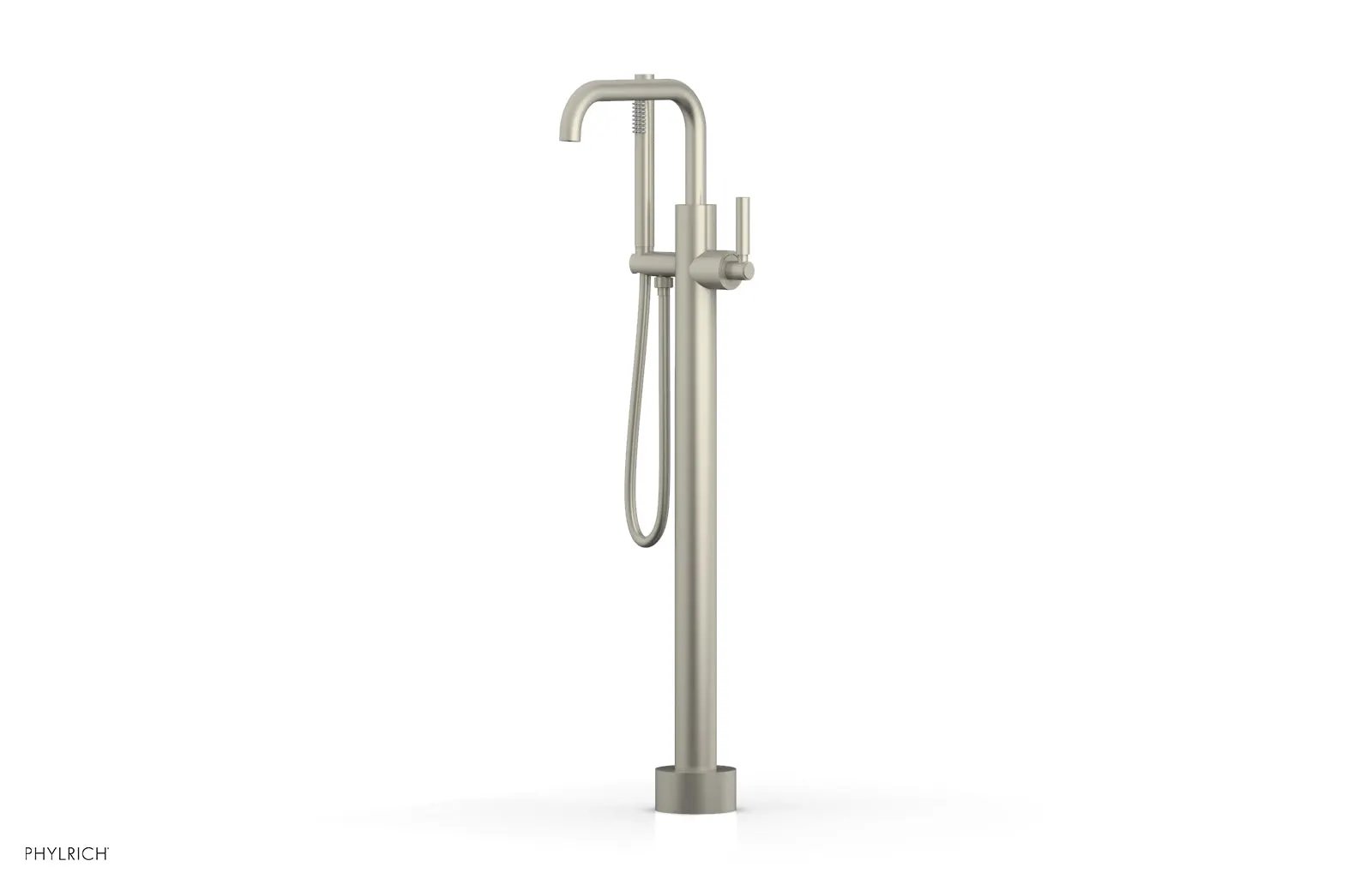 Phylrich BASIC Tall Floor Mount Tub Filler - Lever Handle with Hand Shower by Phylrich