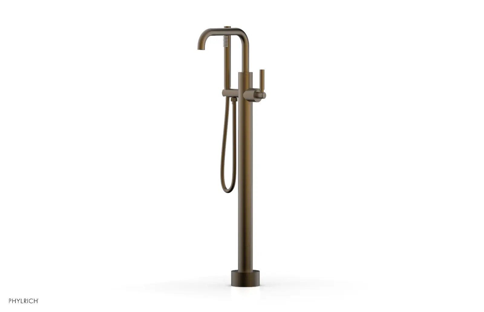 Phylrich BASIC Tall Floor Mount Tub Filler - Lever Handle with Hand Shower by Phylrich