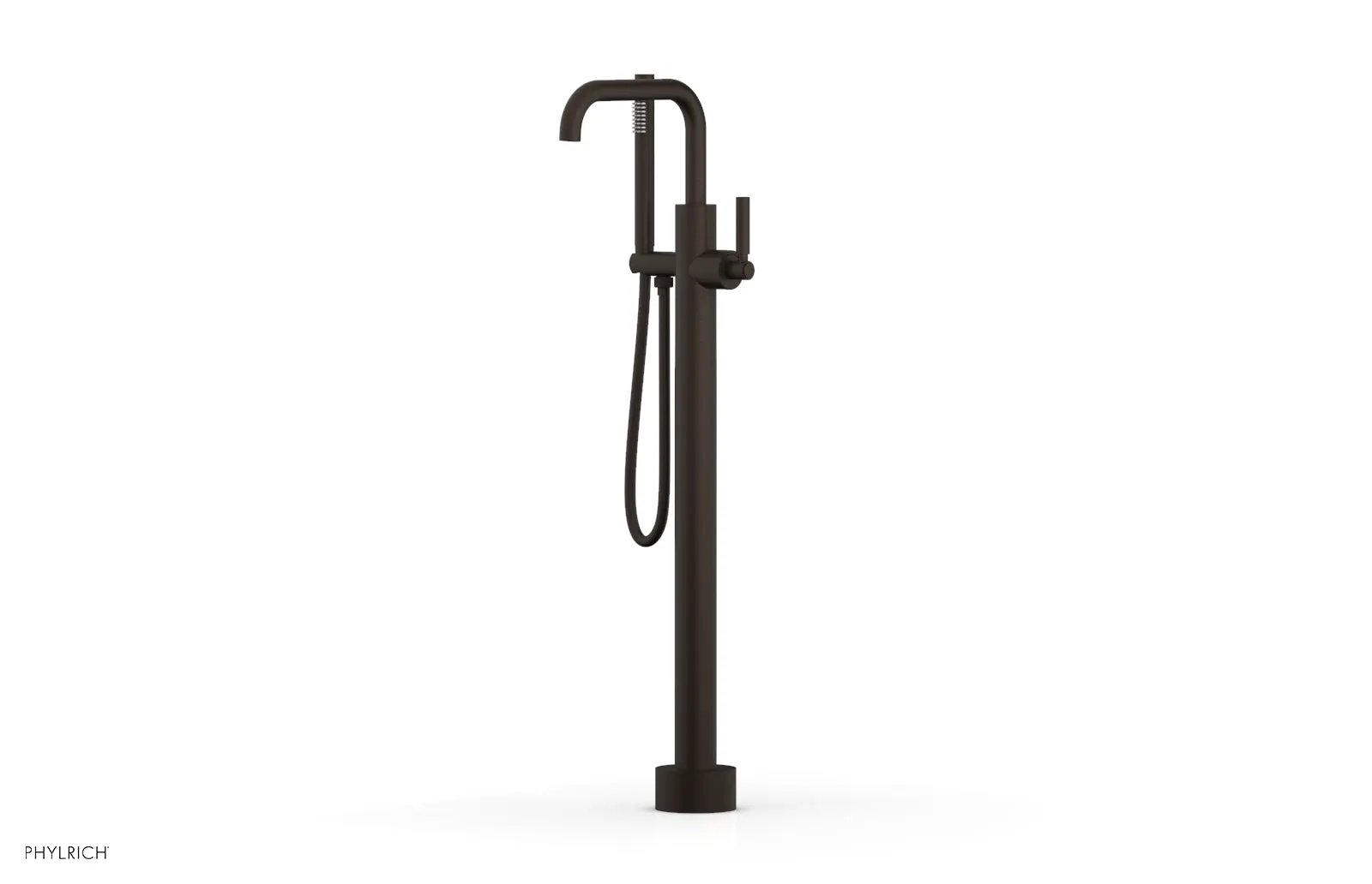 Phylrich BASIC Tall Floor Mount Tub Filler - Lever Handle with Hand Shower by Phylrich