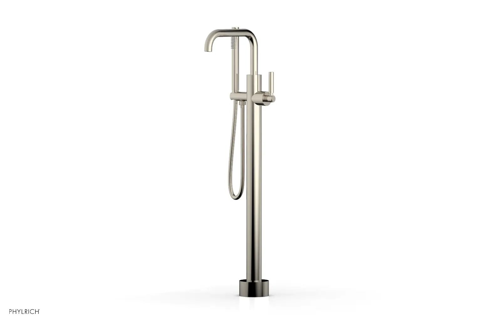 Phylrich BASIC Tall Floor Mount Tub Filler - Lever Handle with Hand Shower by Phylrich