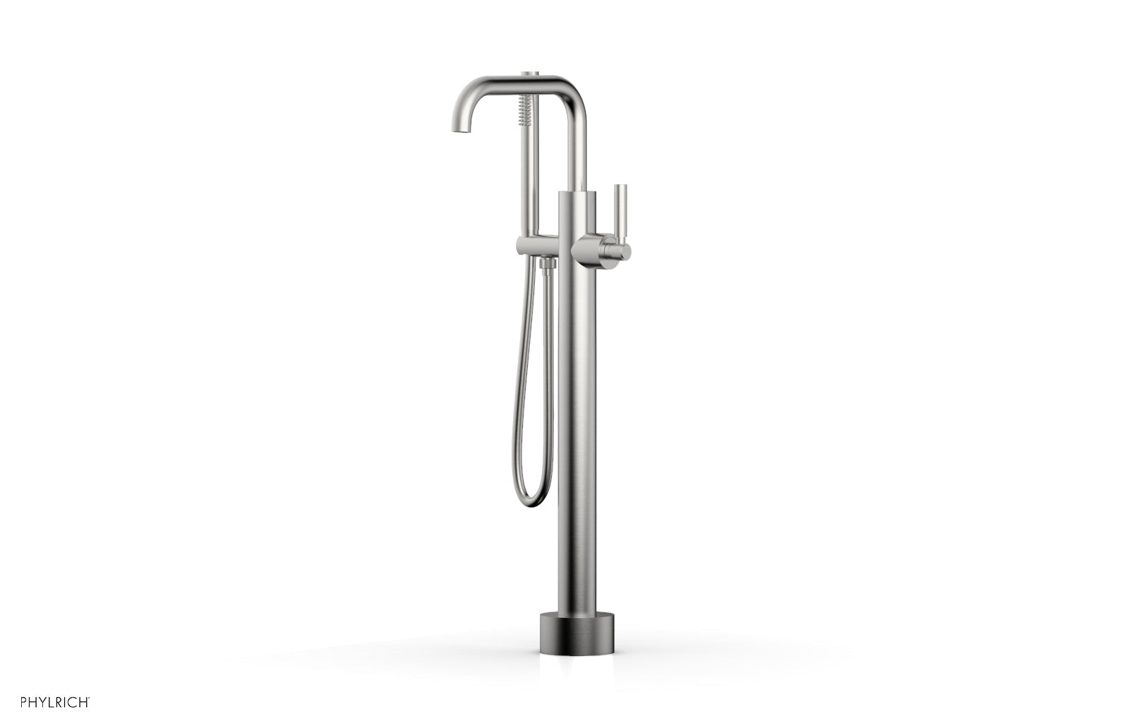Phylrich BASIC Low Floor Mount Tub Filler - Lever Handle with Hand Shower