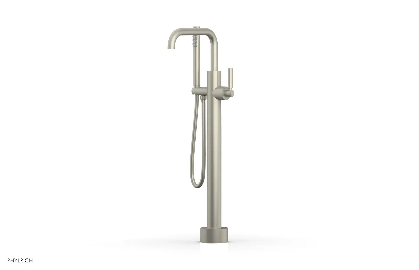 Phylrich BASIC Low Floor Mount Tub Filler - Lever Handle with Hand Shower by Phylrich