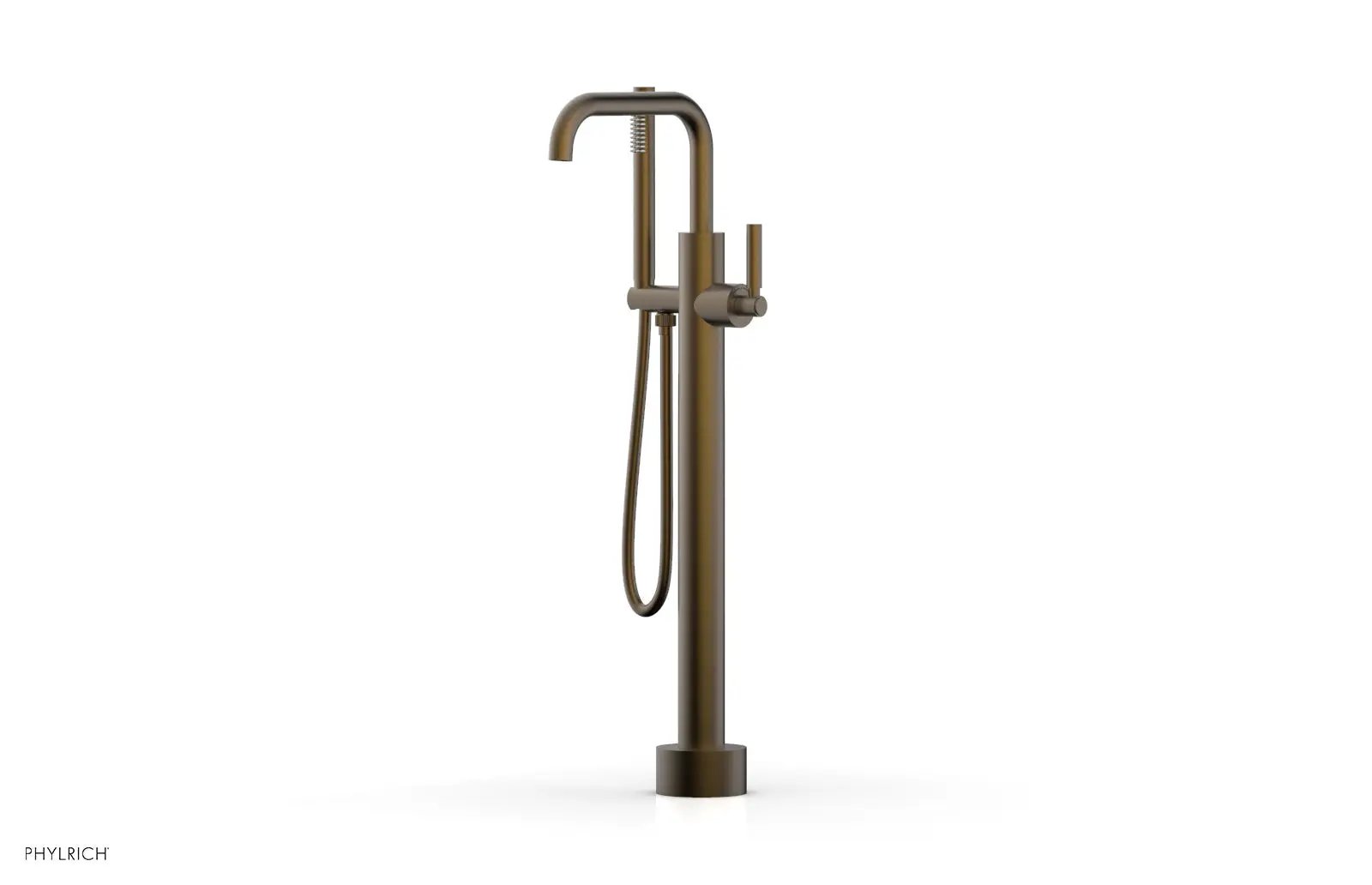 Phylrich BASIC Low Floor Mount Tub Filler - Lever Handle with Hand Shower by Phylrich