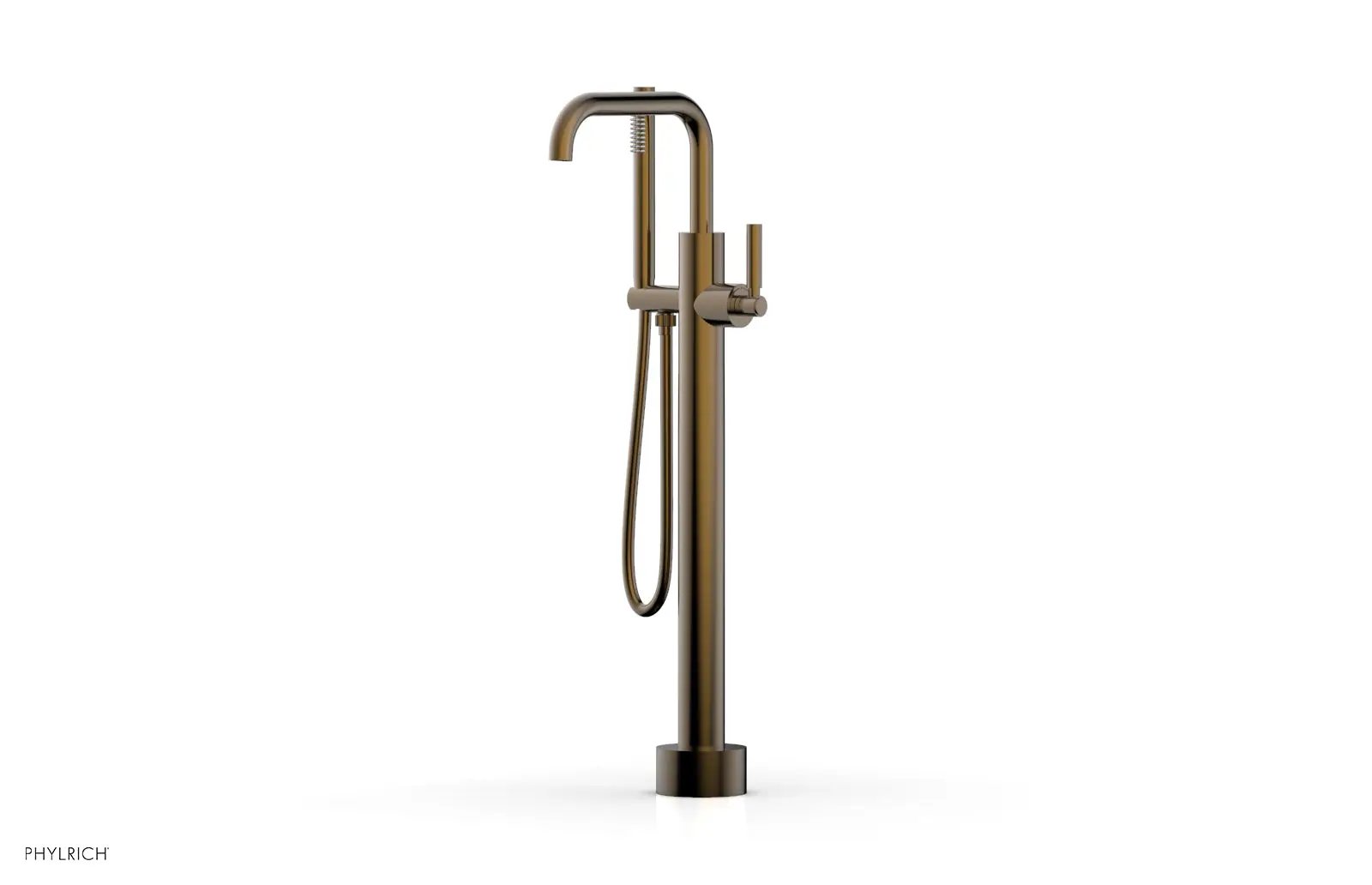 Phylrich BASIC Low Floor Mount Tub Filler - Lever Handle with Hand Shower by Phylrich