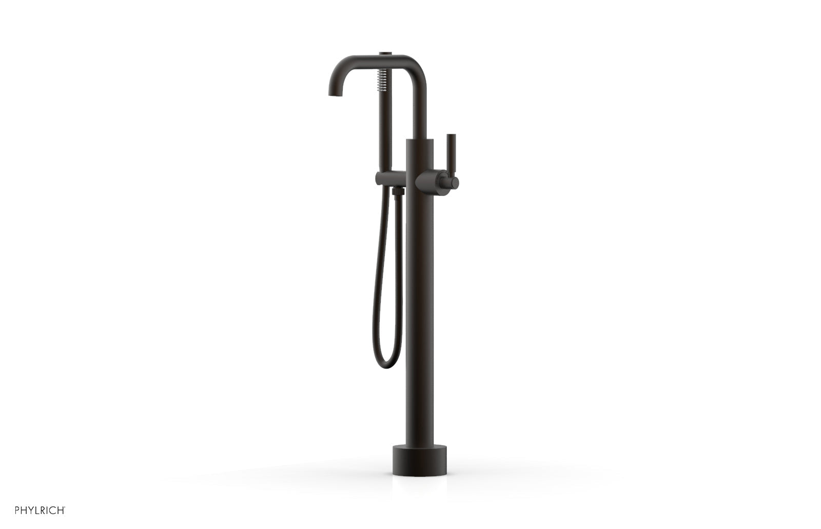 Phylrich BASIC Low Floor Mount Tub Filler - Lever Handle with Hand Shower