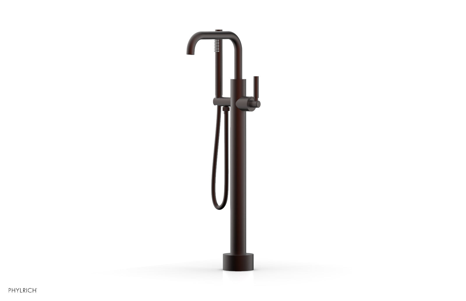 Phylrich BASIC Low Floor Mount Tub Filler - Lever Handle with Hand Shower
