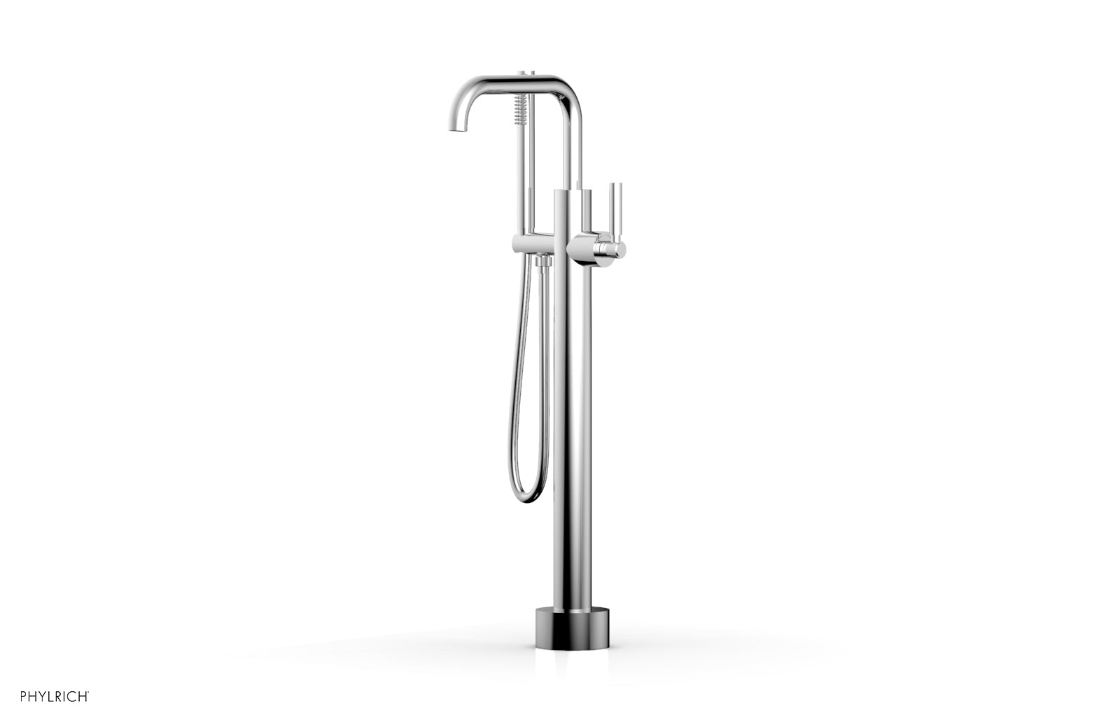 polished chrome tub filler