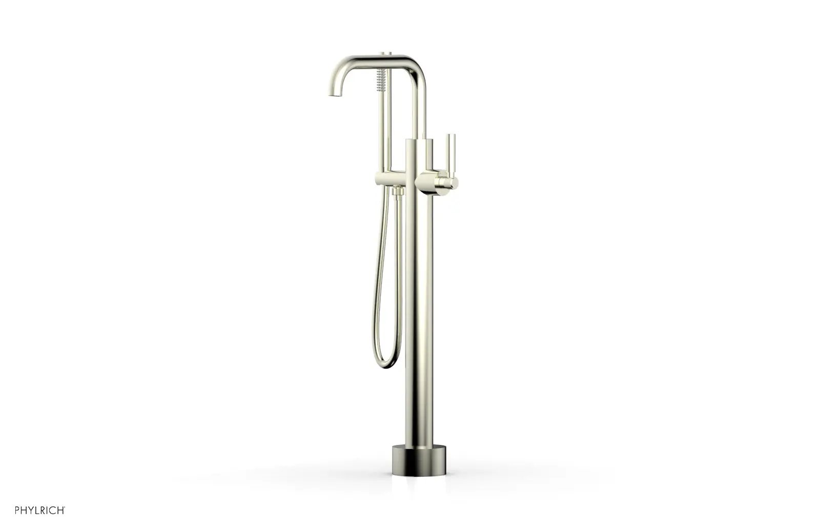 Phylrich BASIC Low Floor Mount Tub Filler - Lever Handle with Hand Shower by Phylrich