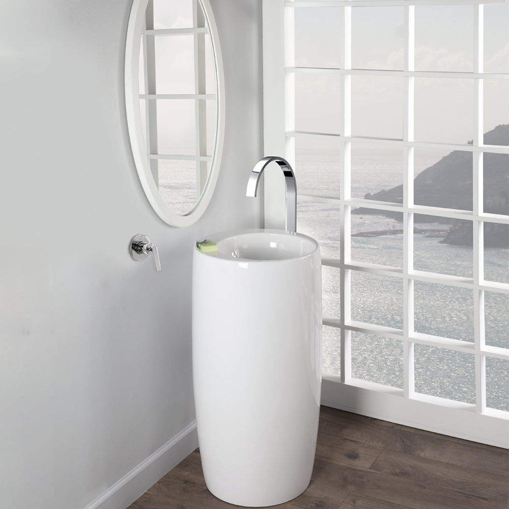 polished chrome spout