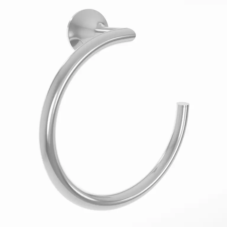 polished chrome towel bar