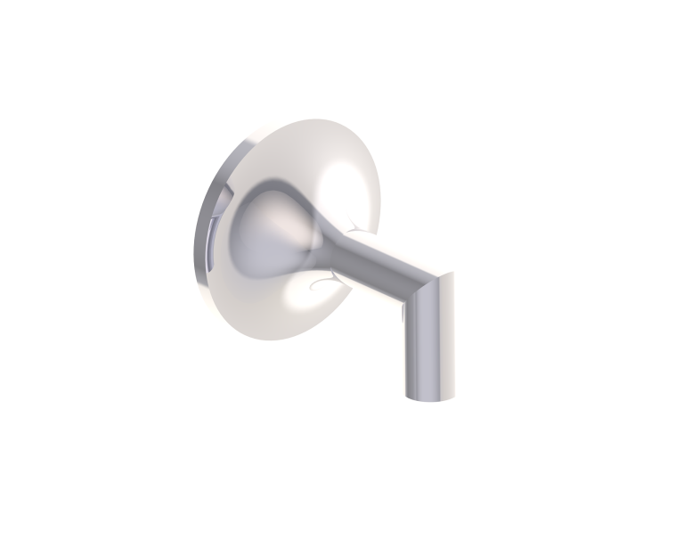 polished chrome knob