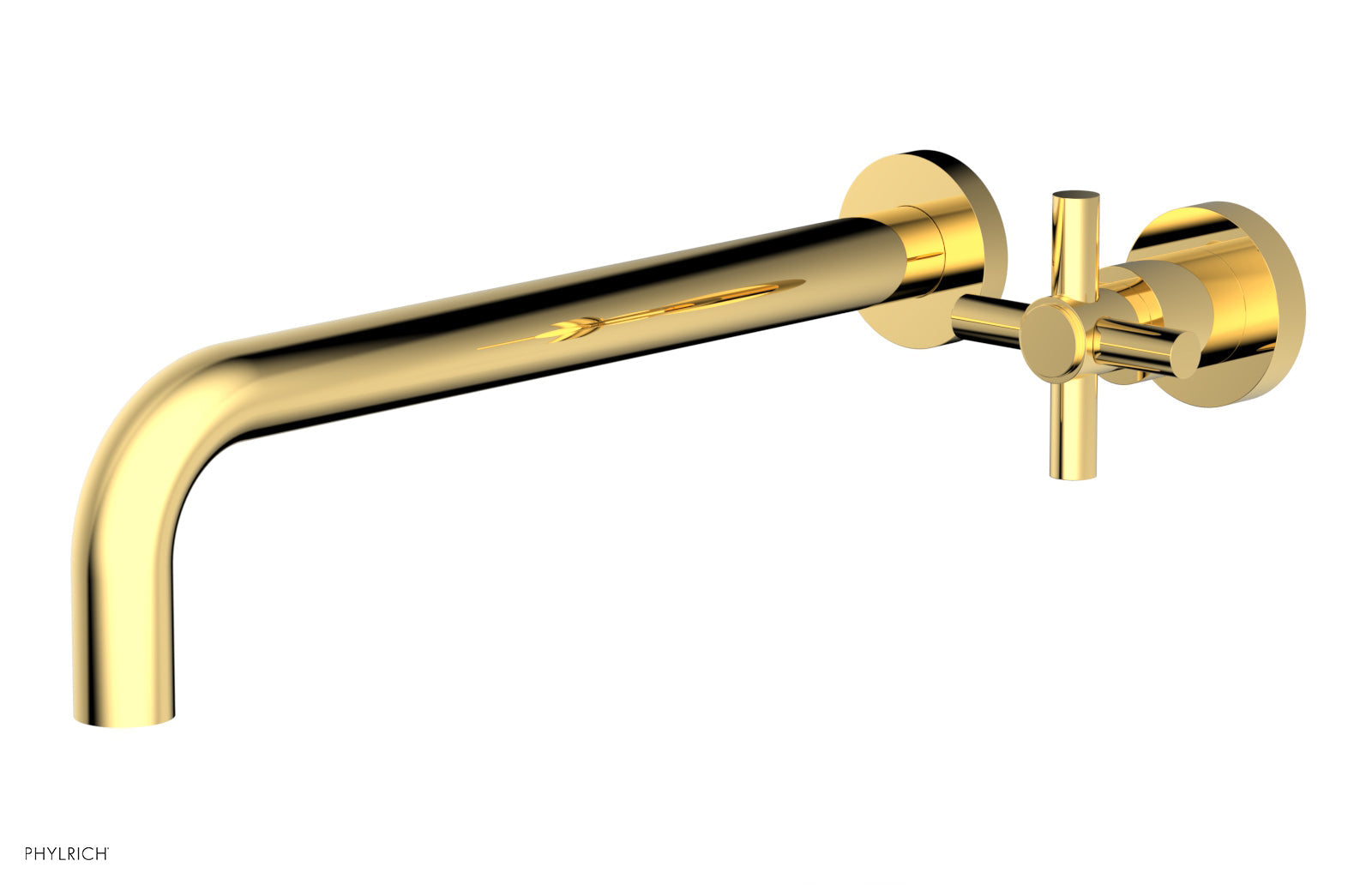 Phylrich BASIC 12" Single Handle Wall Lavatory Set - Cross Handle by Phylrich