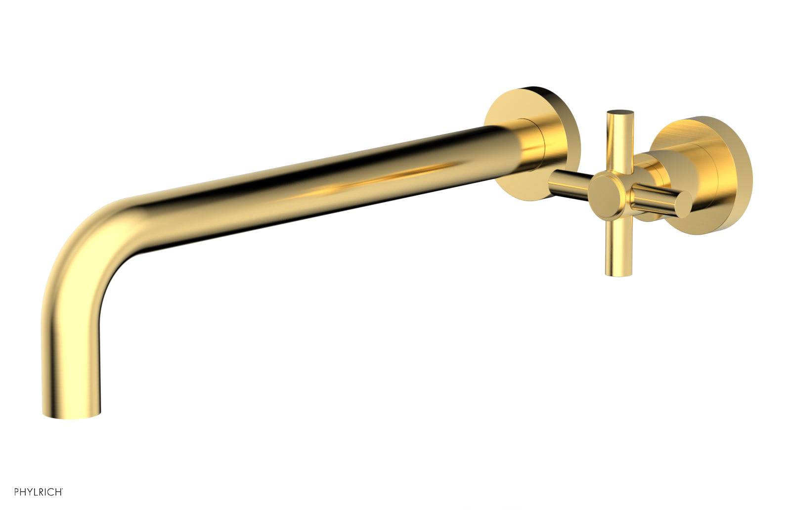 Phylrich BASIC 12" Single Handle Wall Lavatory Set - Cross Handle