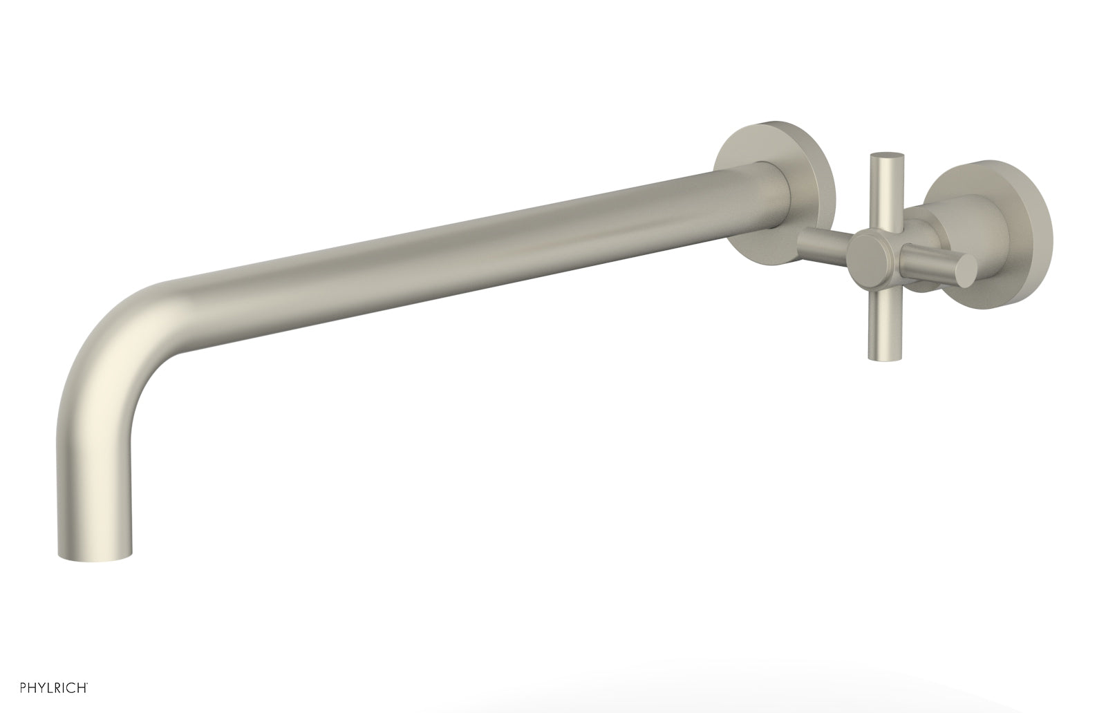 Phylrich BASIC 14" Single Handle Wall Lavatory Set - Cross Handle