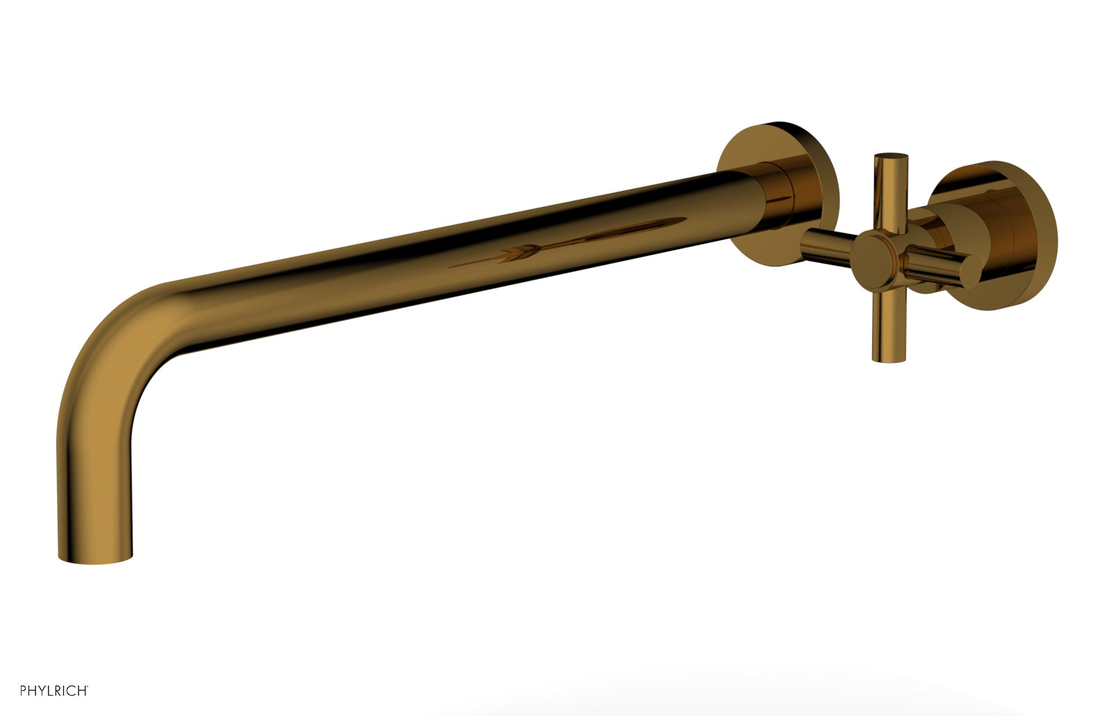 Phylrich BASIC 14" Single Handle Wall Lavatory Set - Cross Handle