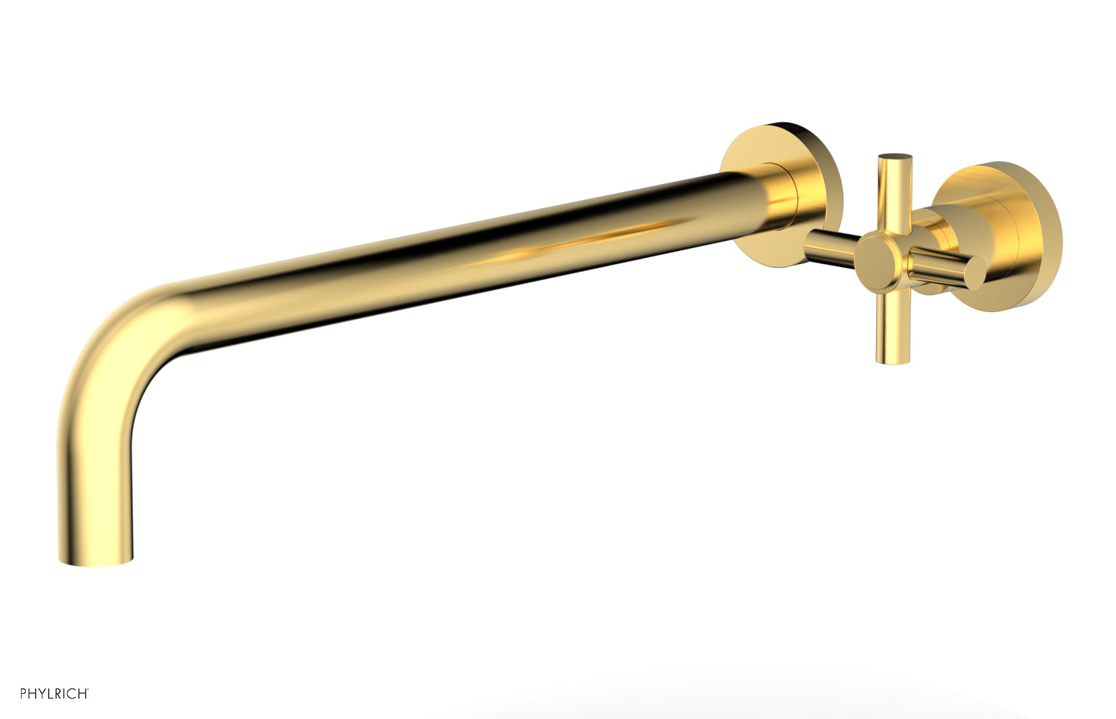 Phylrich BASIC 14" Single Handle Wall Lavatory Set - Cross Handle