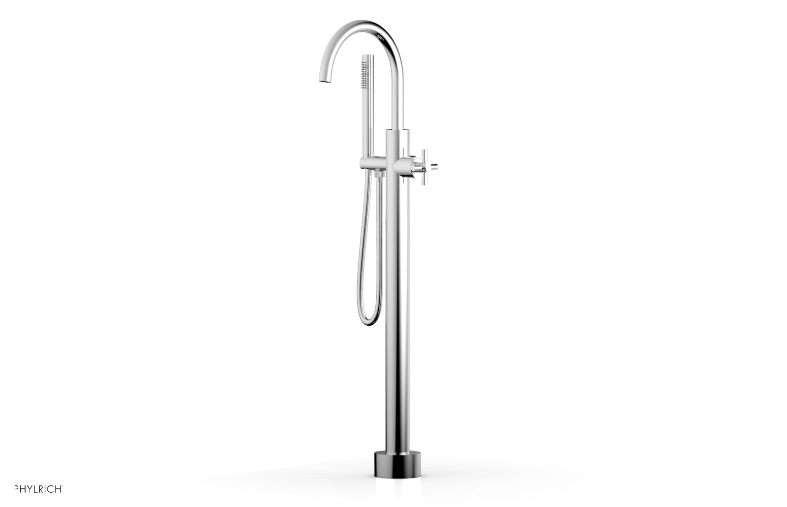 polished chrome tub filler