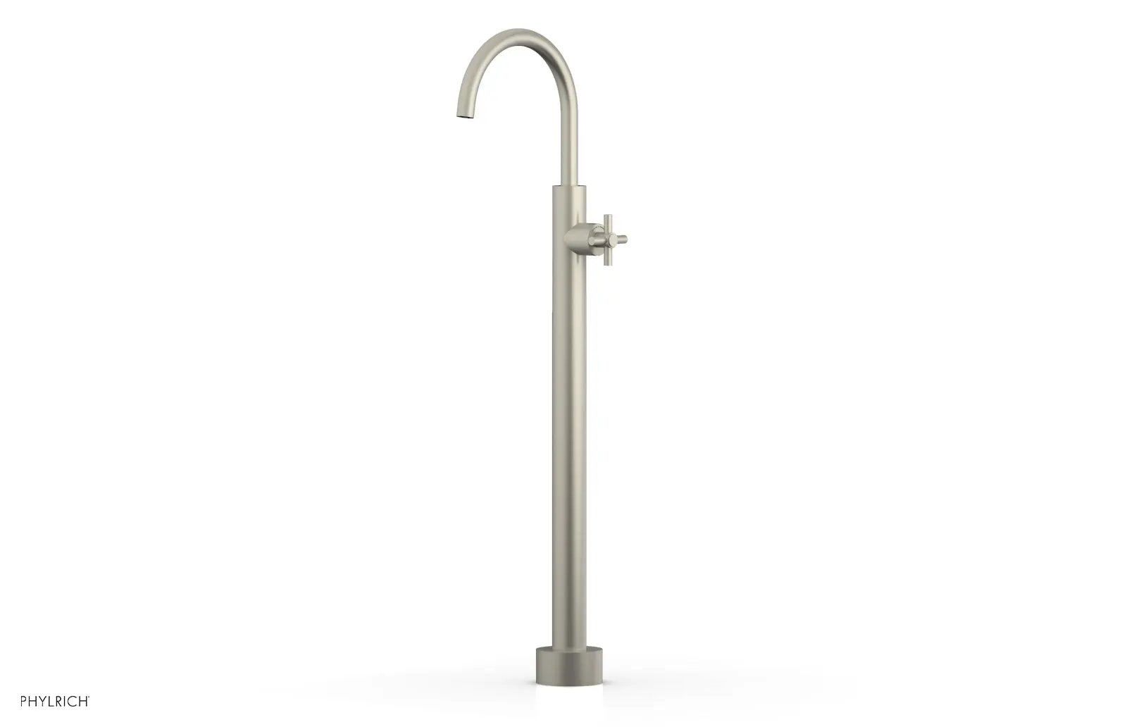 Phylrich BASIC Tall Floor Mount Tub Filler - Cross Handle by Phylrich