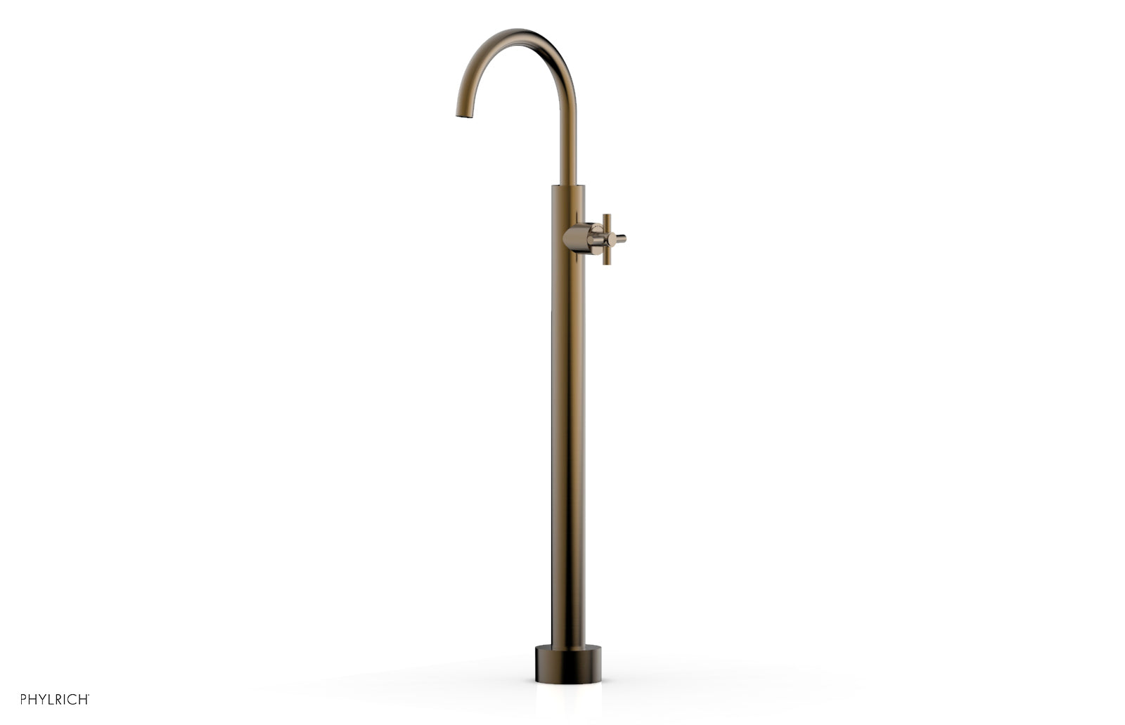 Phylrich BASIC Tall Floor Mount Tub Filler - Cross Handle by Phylrich