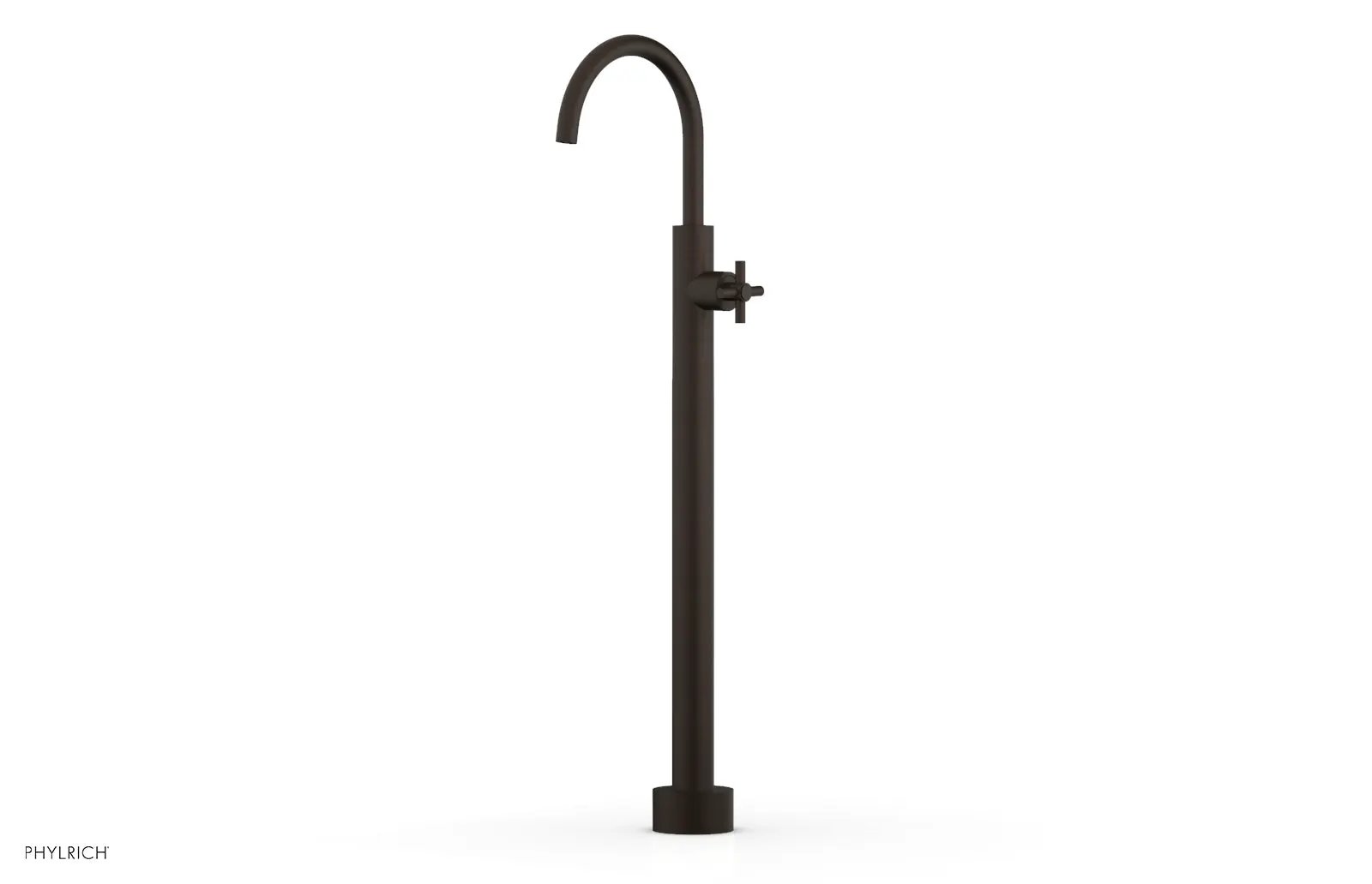 Phylrich BASIC Tall Floor Mount Tub Filler - Cross Handle by Phylrich
