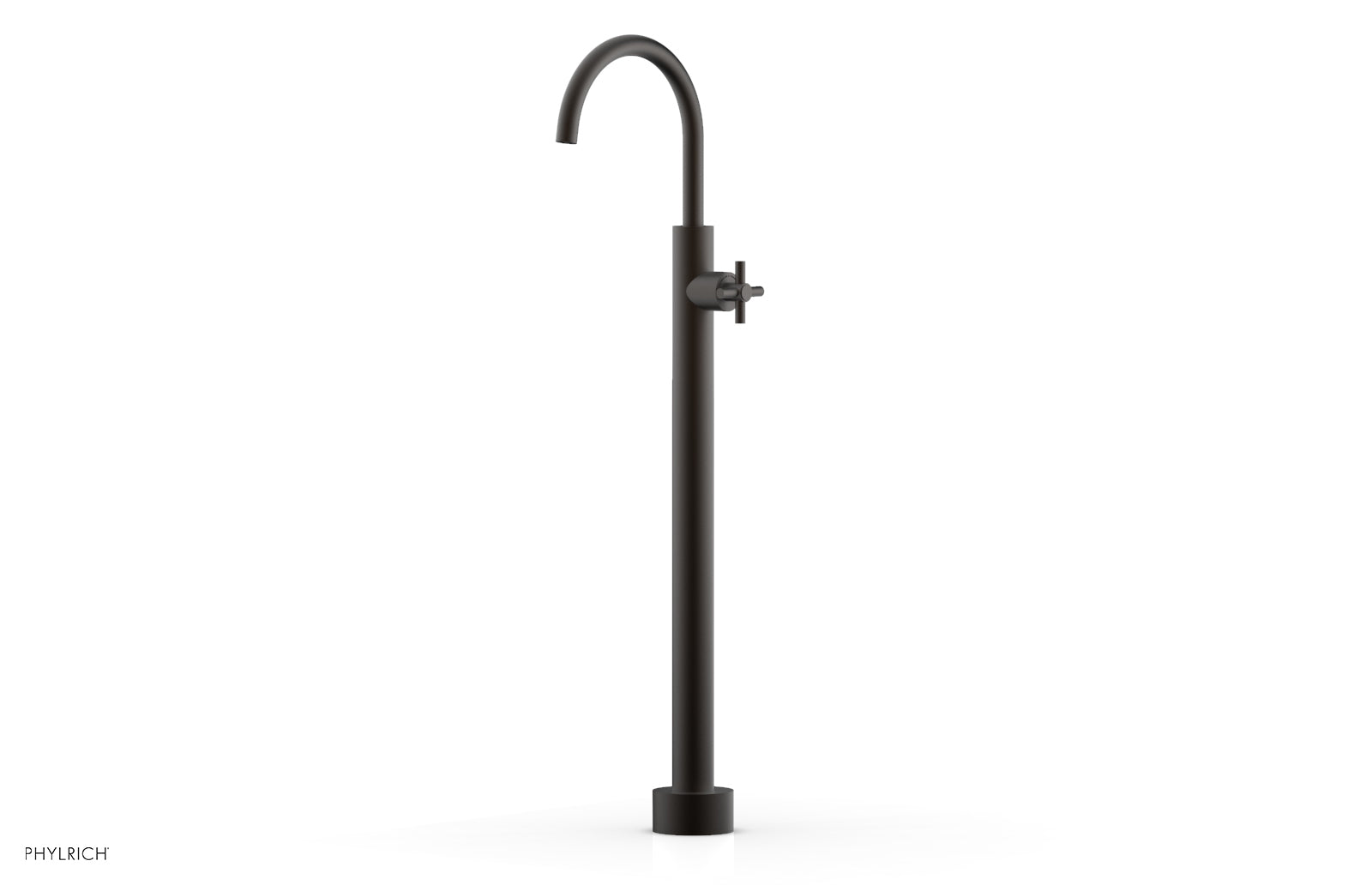 Phylrich BASIC Tall Floor Mount Tub Filler - Cross Handle by Phylrich