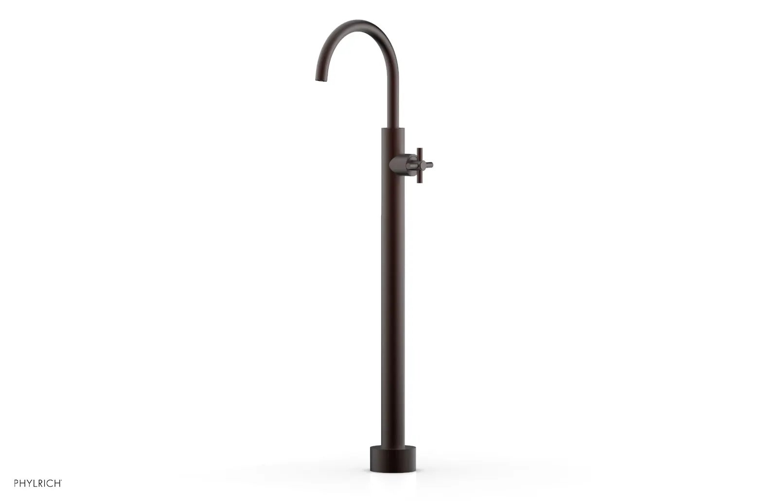 Phylrich BASIC Tall Floor Mount Tub Filler - Cross Handle by Phylrich