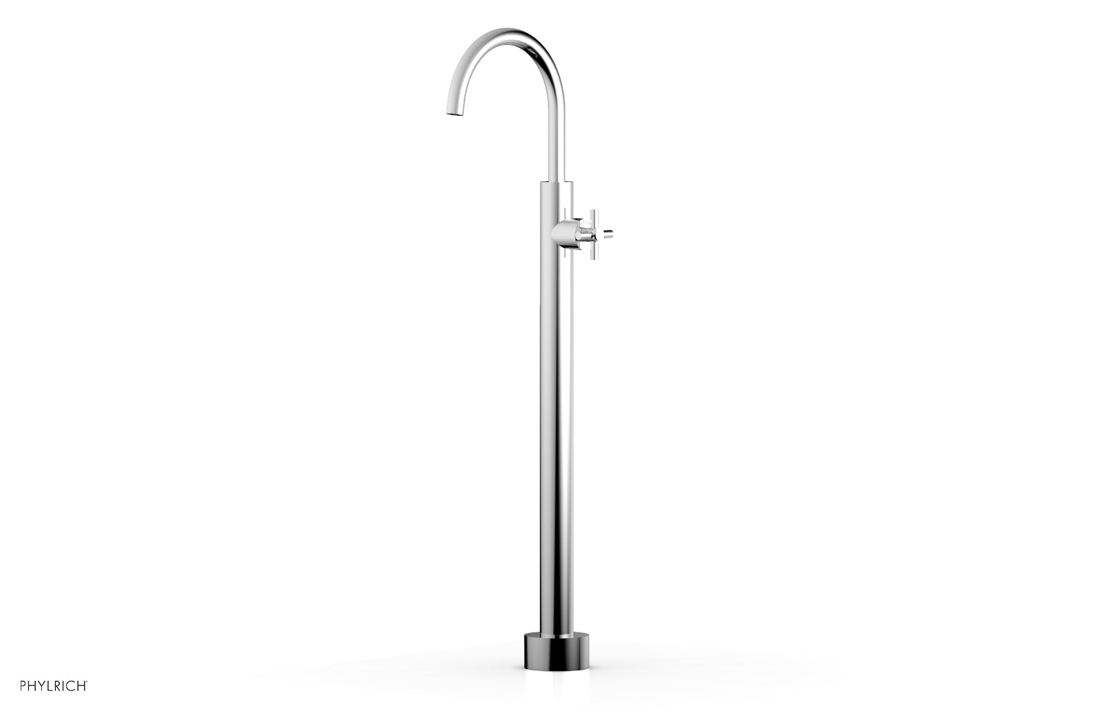 polished chrome tub filler