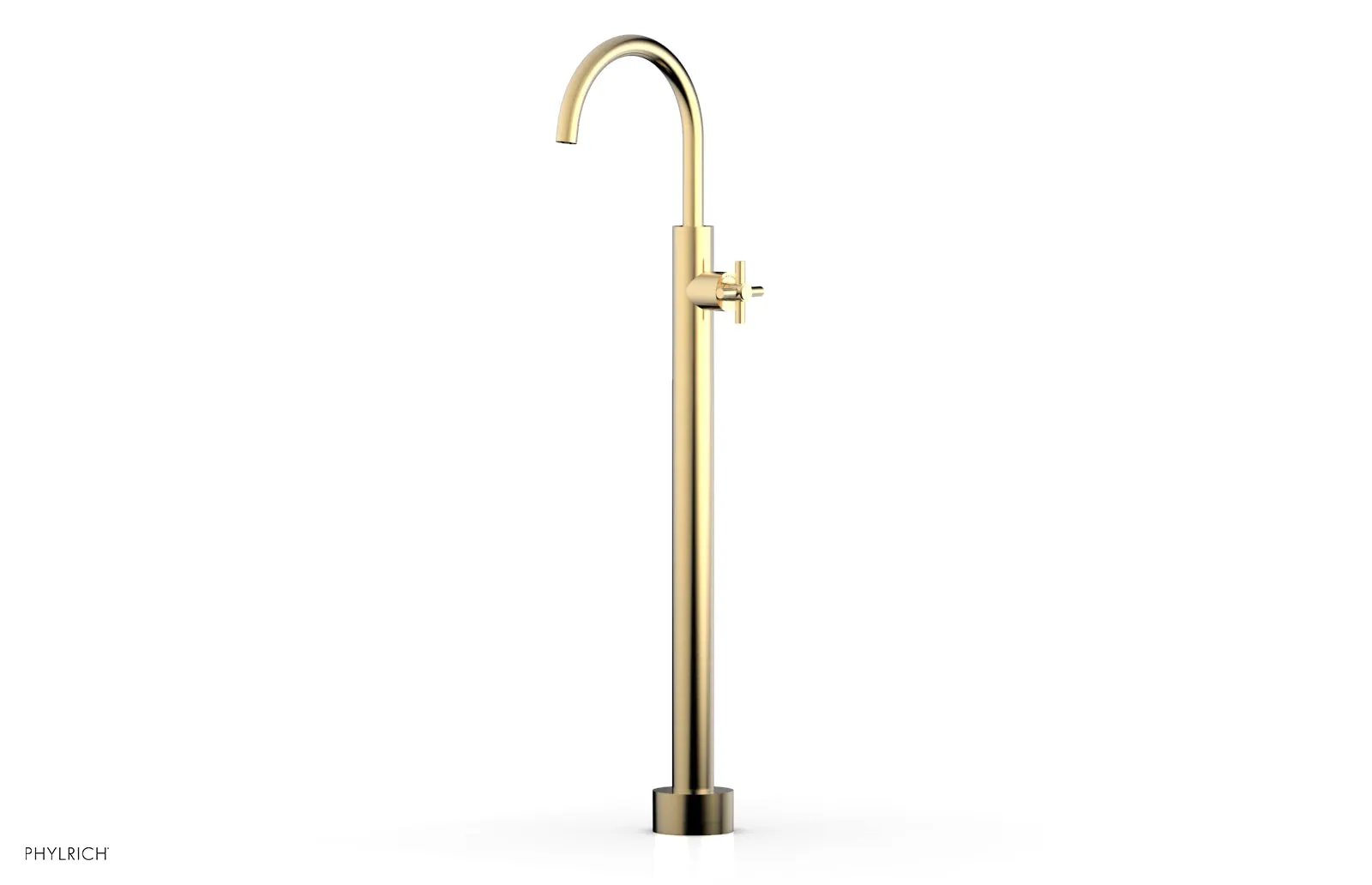 Phylrich BASIC Tall Floor Mount Tub Filler - Cross Handle by Phylrich
