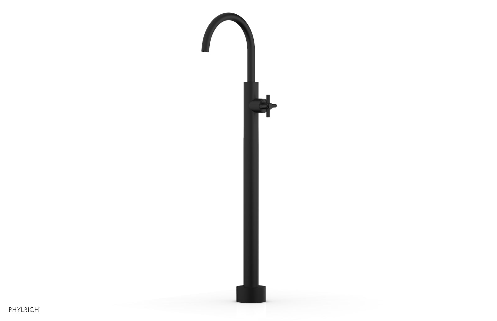 Phylrich BASIC Tall Floor Mount Tub Filler - Cross Handle