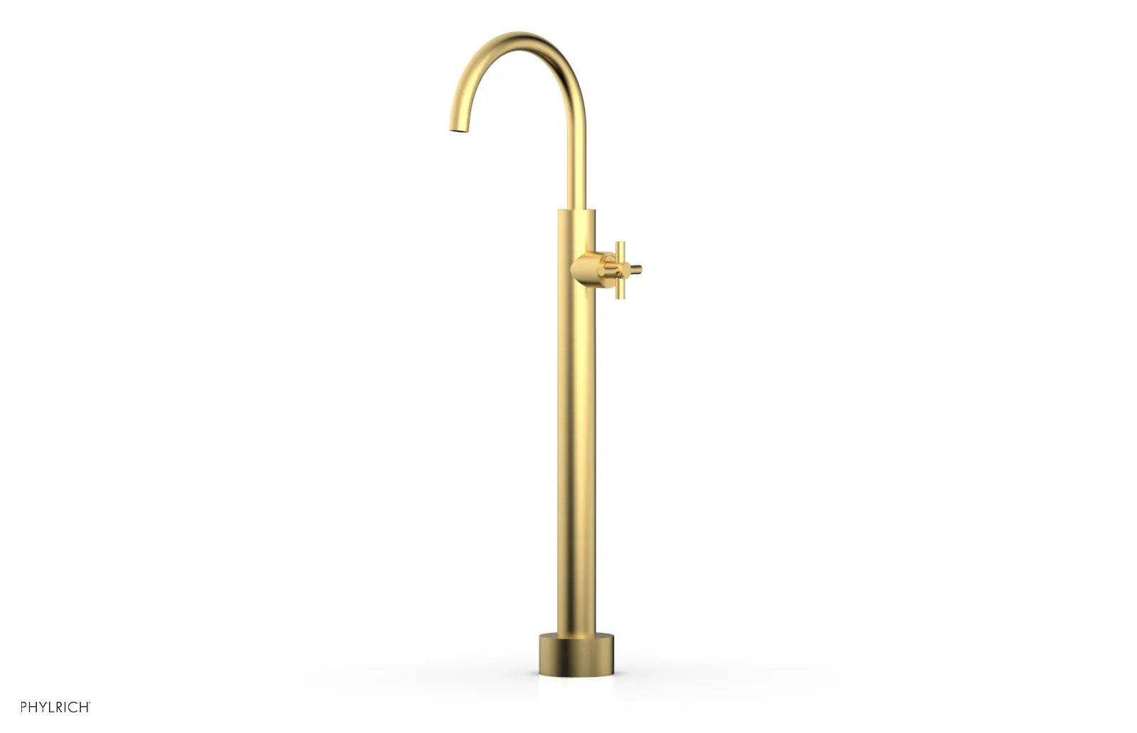 Phylrich BASIC Low Floor Mount Tub Filler - Cross Handle by Phylrich