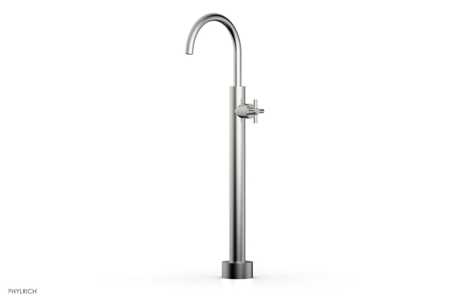 Phylrich BASIC Low Floor Mount Tub Filler - Cross Handle by Phylrich