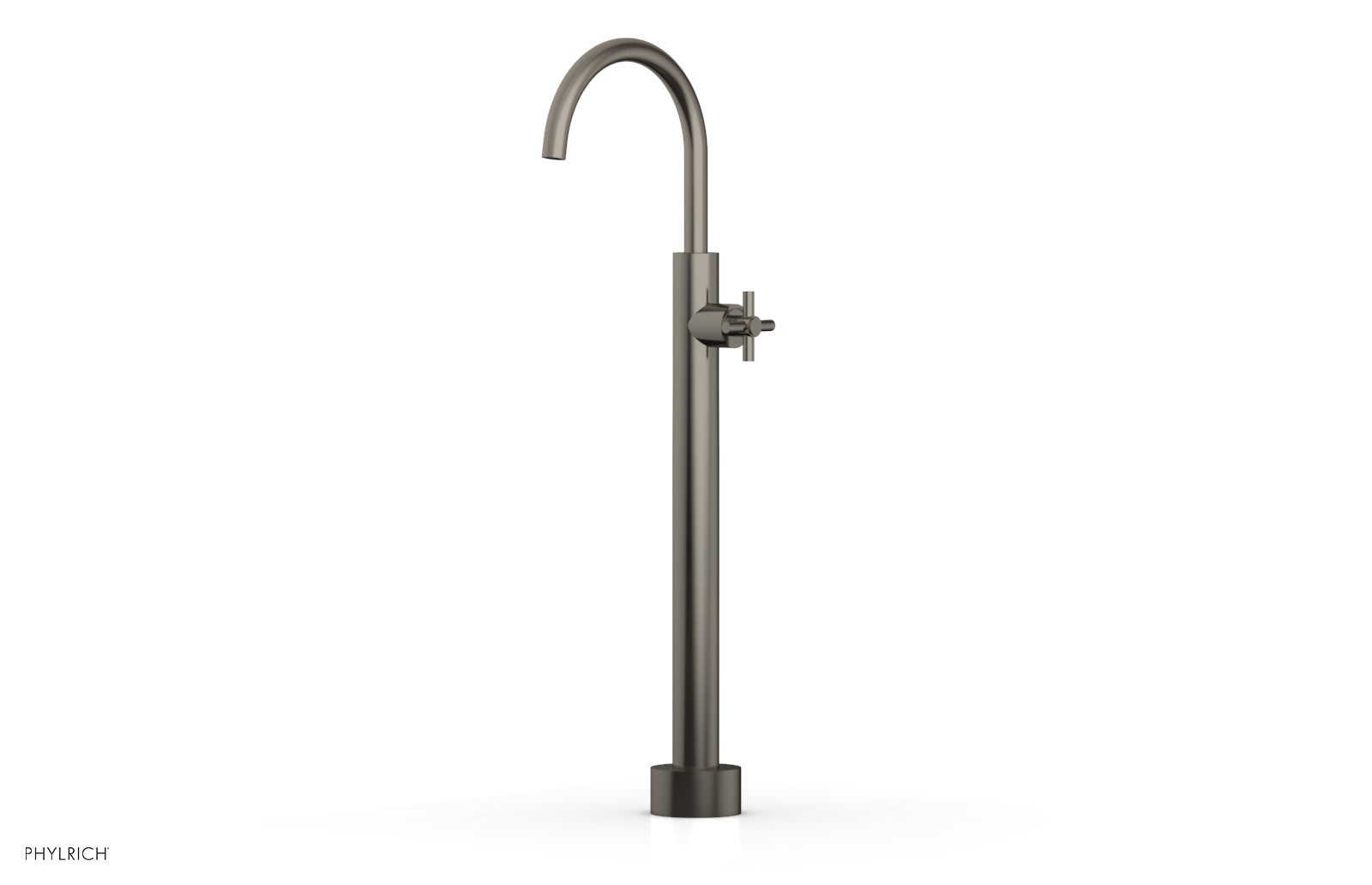 Phylrich BASIC Low Floor Mount Tub Filler - Cross Handle
