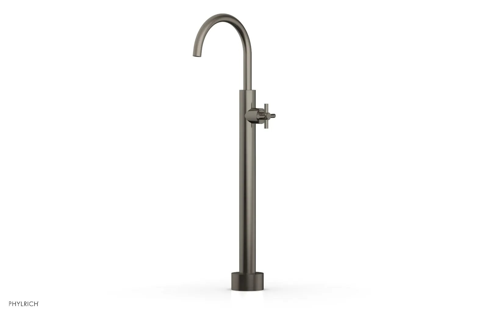 Phylrich BASIC Low Floor Mount Tub Filler - Cross Handle by Phylrich