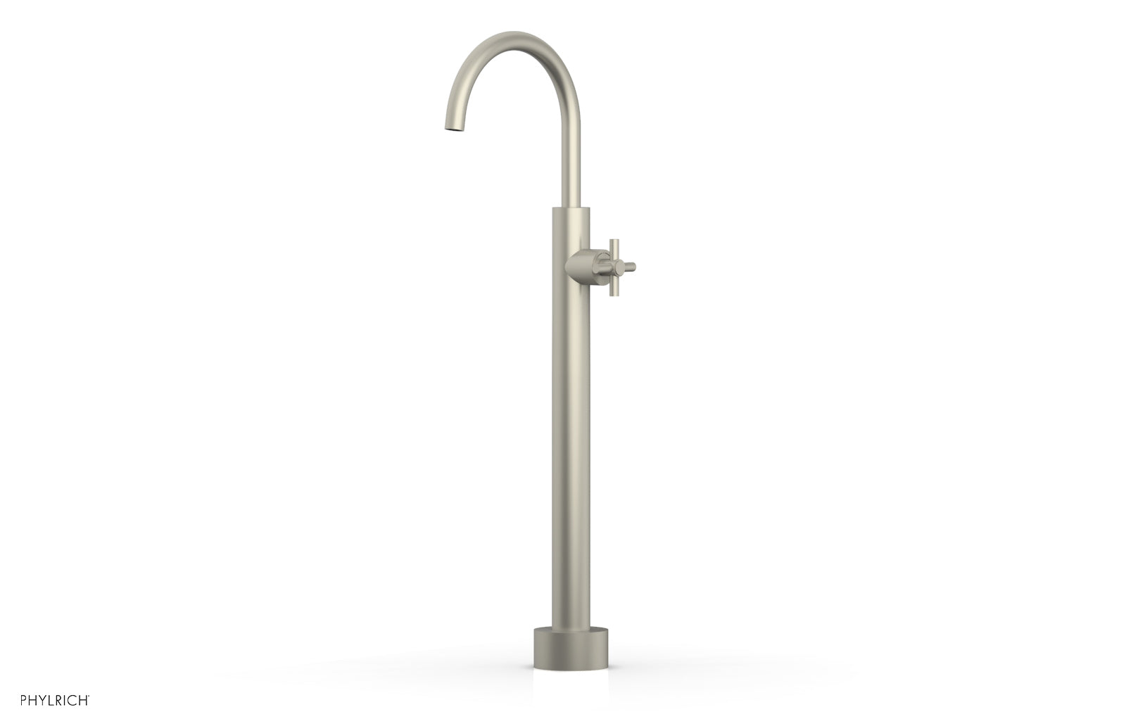 Phylrich BASIC Low Floor Mount Tub Filler - Cross Handle
