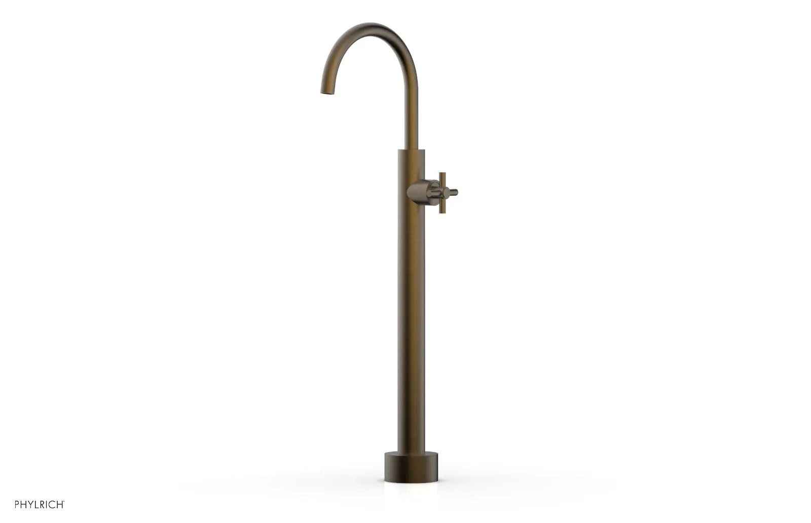 Phylrich BASIC Low Floor Mount Tub Filler - Cross Handle by Phylrich