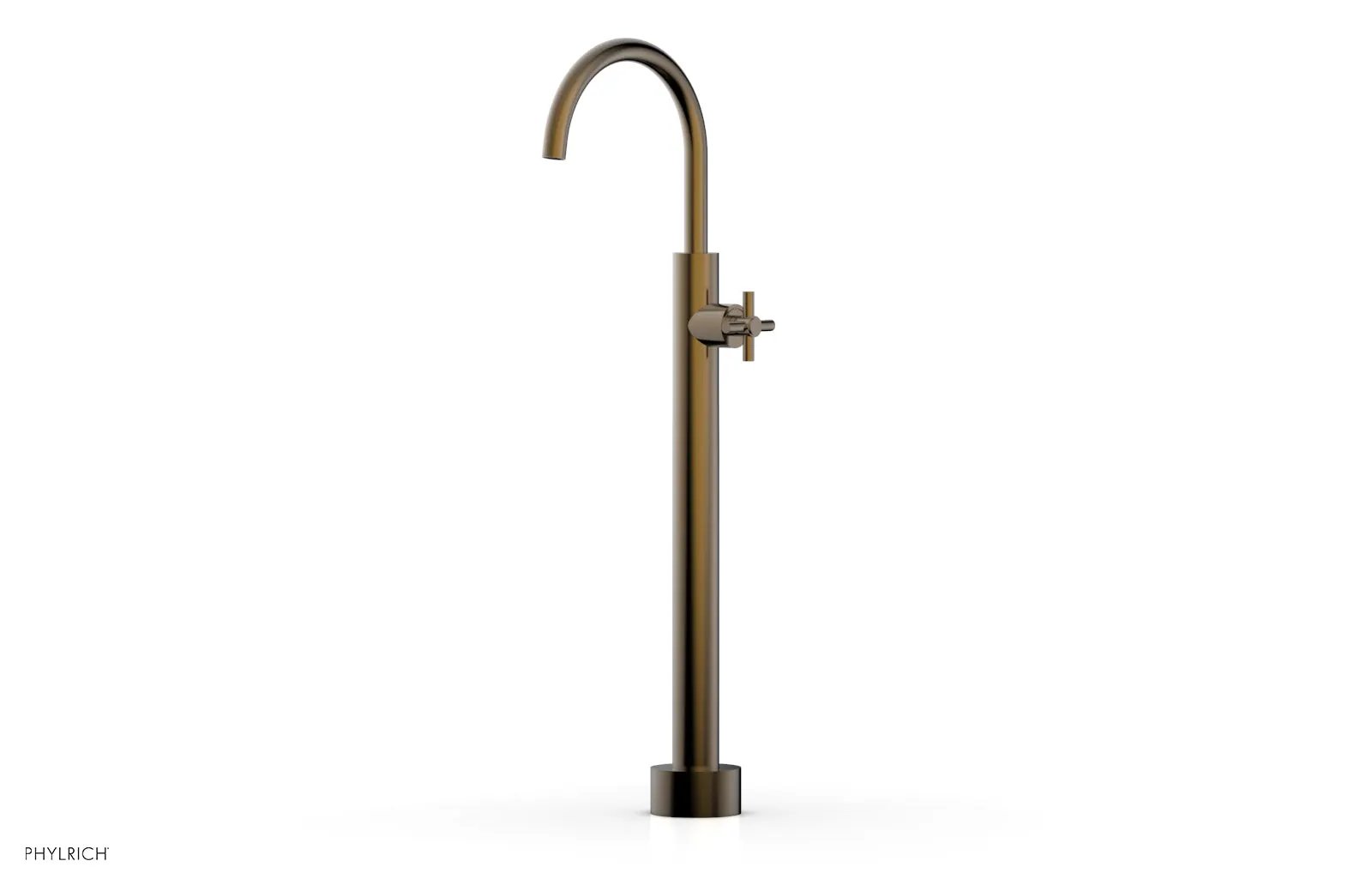 Phylrich BASIC Low Floor Mount Tub Filler - Cross Handle by Phylrich