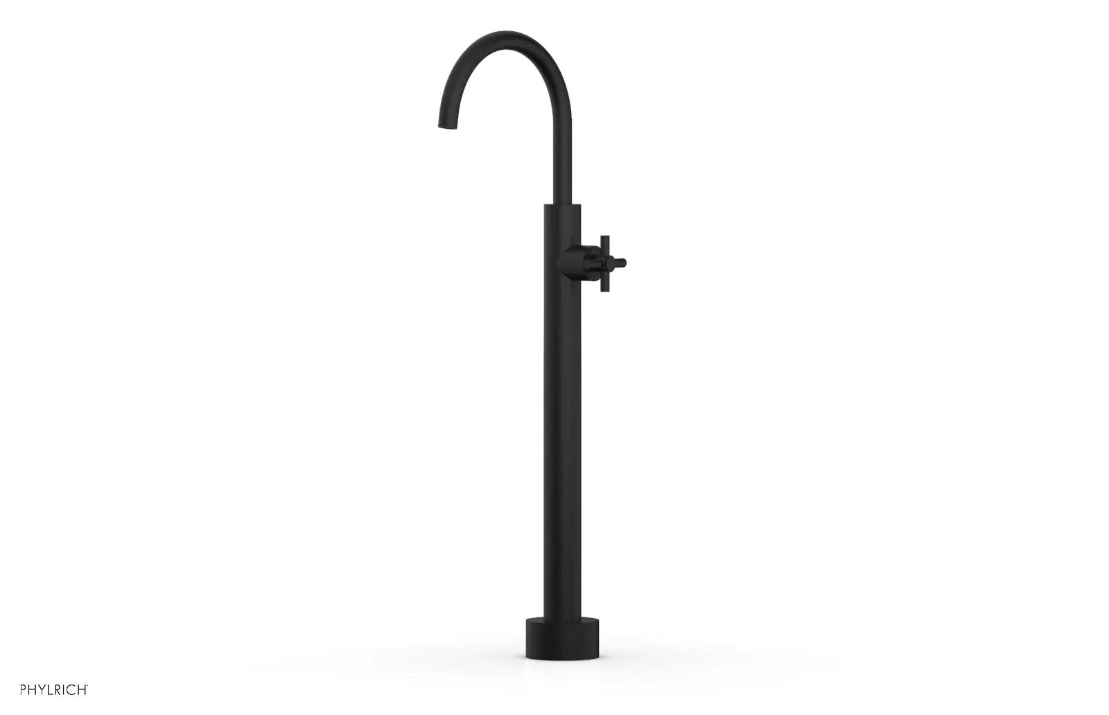 Phylrich BASIC Low Floor Mount Tub Filler - Cross Handle by Phylrich