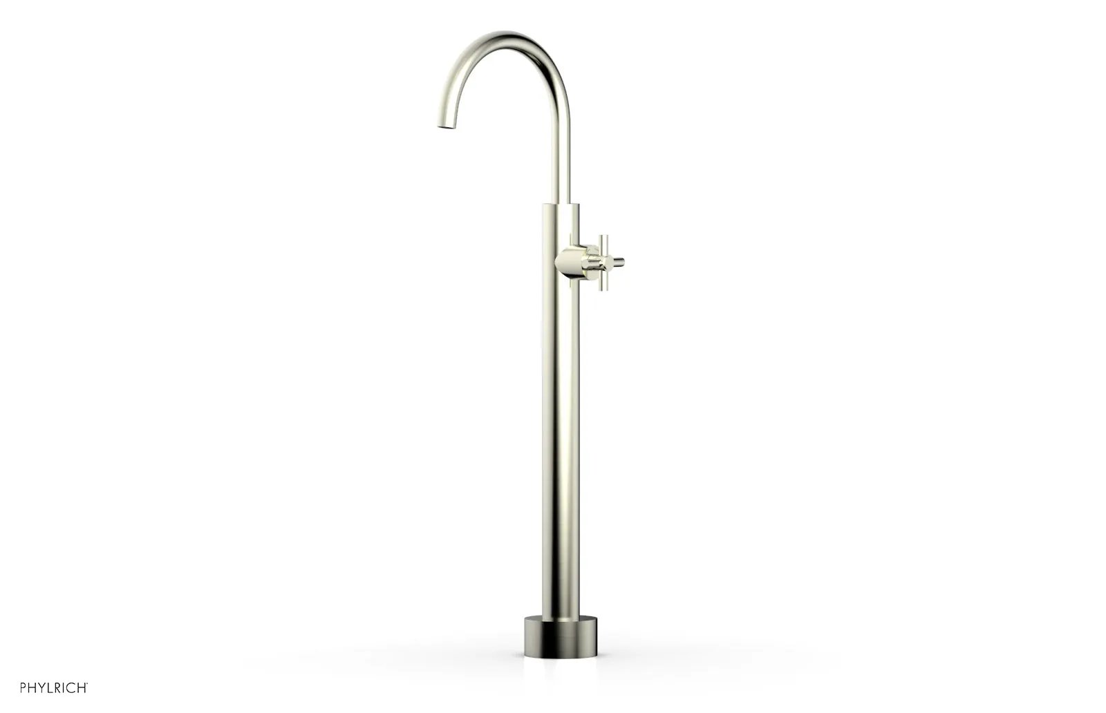 Phylrich BASIC Low Floor Mount Tub Filler - Cross Handle by Phylrich