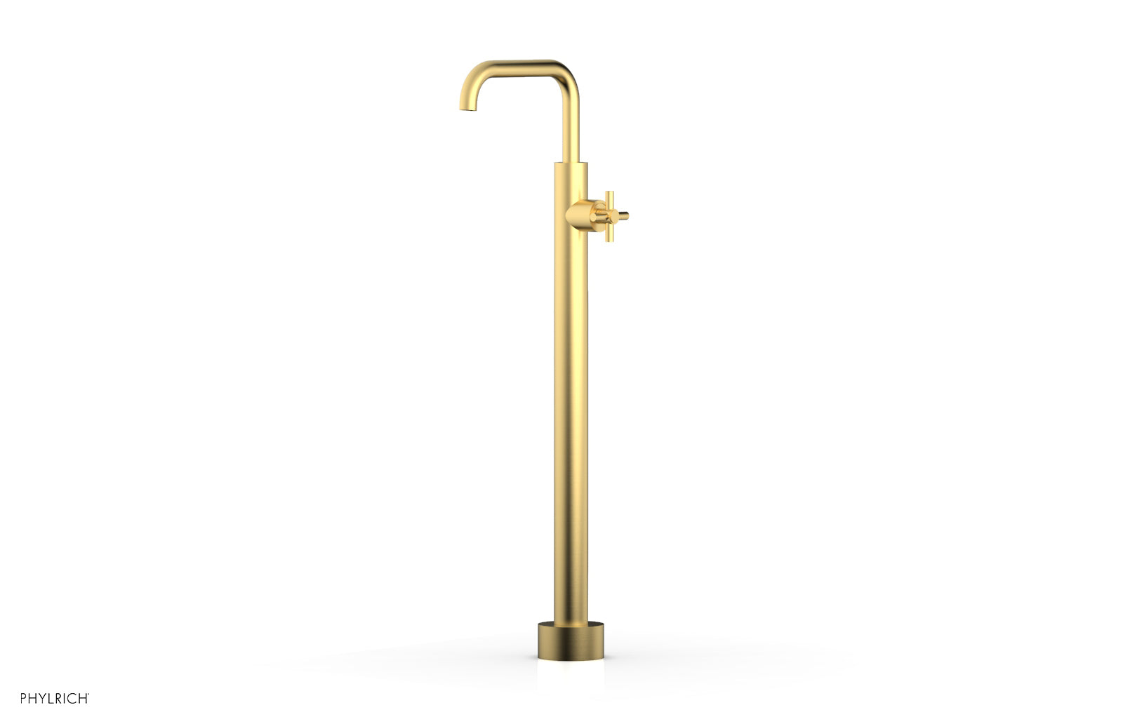 Phylrich BASIC Tall Floor Mount Tub Filler - Cross Handle by Phylrich
