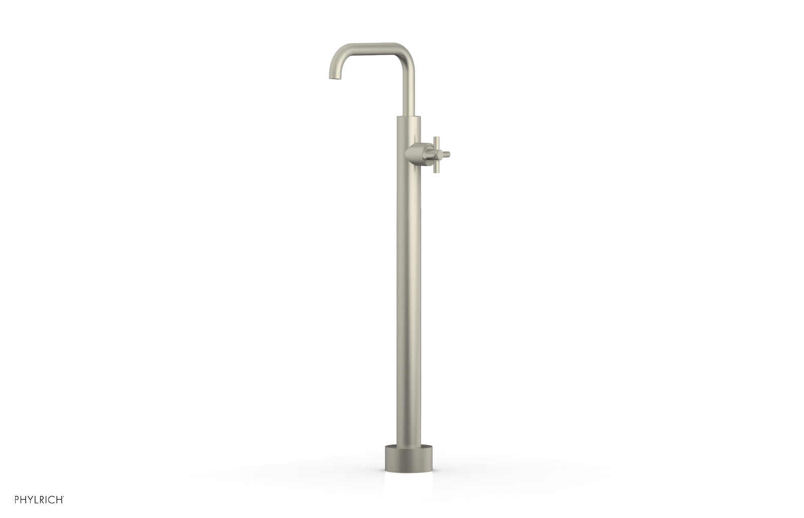 Phylrich BASIC Tall Floor Mount Tub Filler - Cross Handle