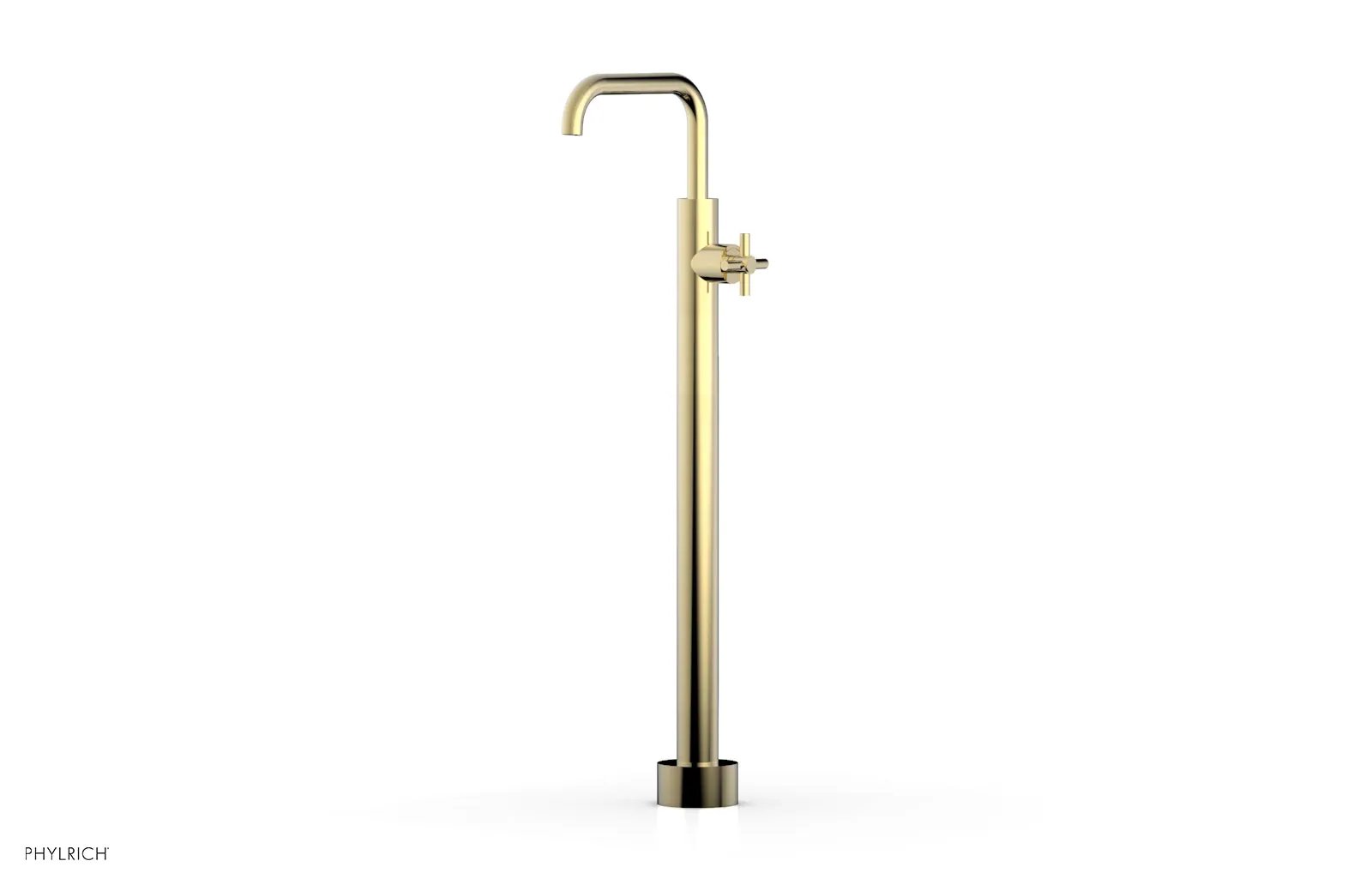 Phylrich BASIC Tall Floor Mount Tub Filler - Cross Handle by Phylrich